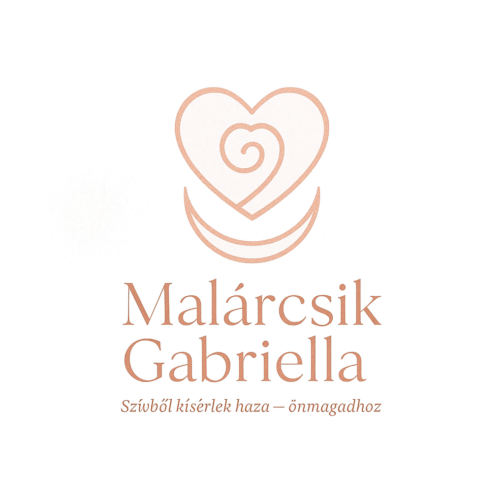 Malárcsik Ferencné Gabriella kineziológus logója a Szívből kísérlek haza – önmagadhoz szlogennel